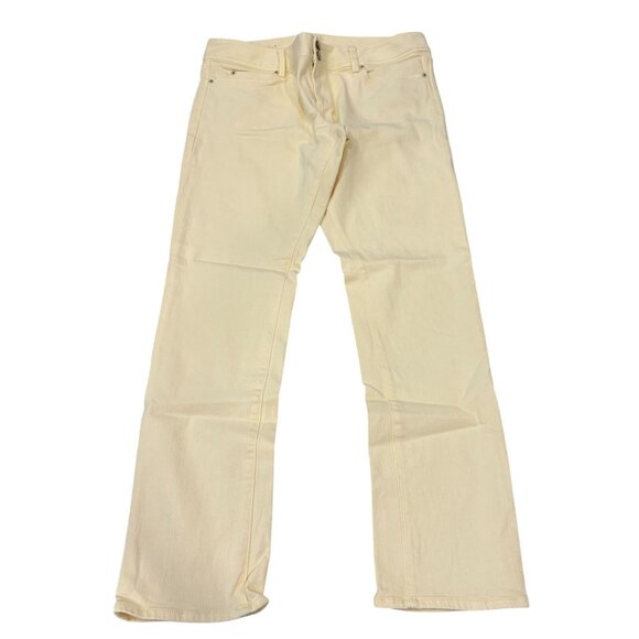 Lilly Pulitzer Womens Size 14 Cream Worth Straight Jeans Cotton Blend - Picture 1 of 7